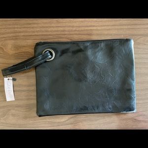 Black Leather Clutch